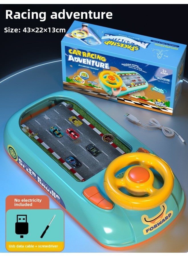 Internet Celebrous New Product Racing Car Breaking through the Great Adventure Game Machine Simulated Driving Steering Wheel Gift Toy for Children Aged 3 to 6